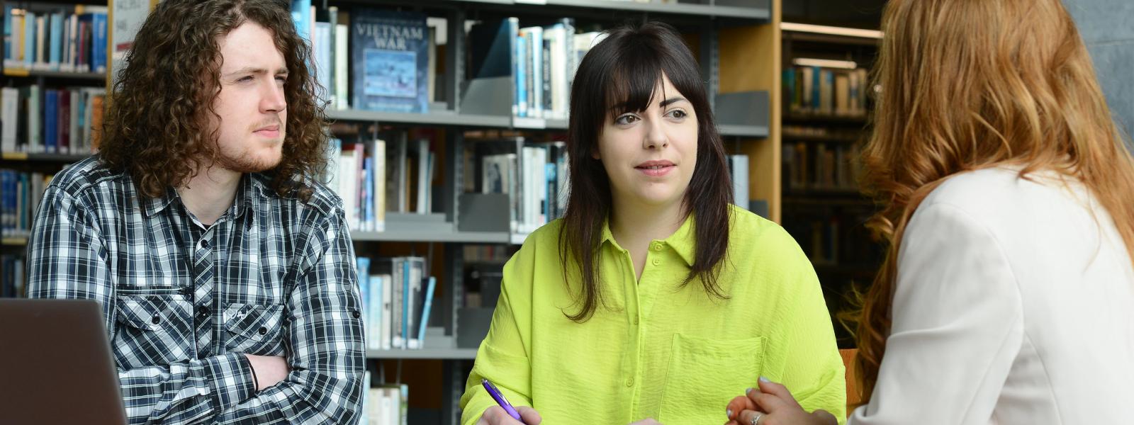 Galway Students in the Library