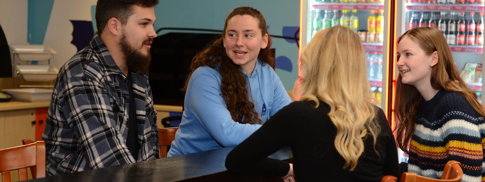 ATU Galway Student at coffee dock