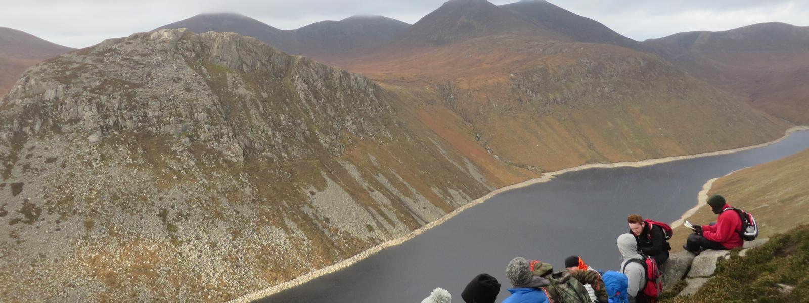 ATU Mayo Outdoor education students on mountain