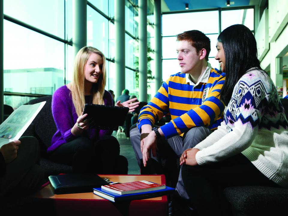 GMIT Business students in Cafe Foyer