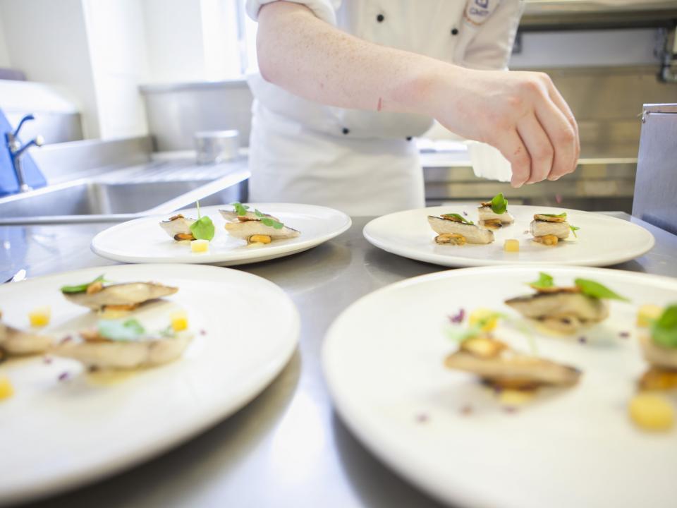 Student chef at GMIT Galway International Hotel School