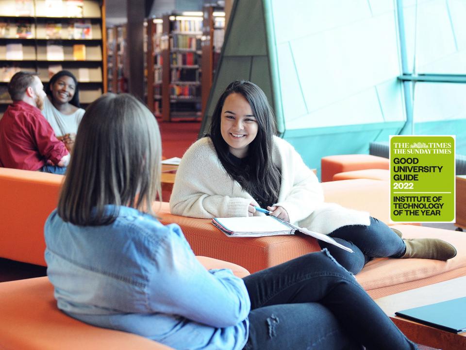 Students in the library at GMIT Galway campus