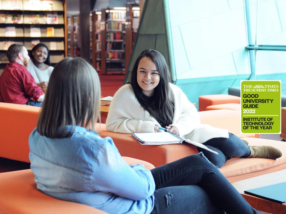 Students in the library at GMIT Galway campus