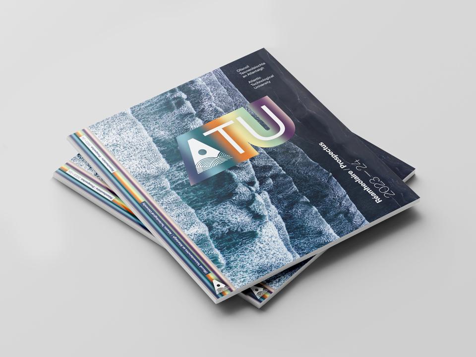 Photo of two copies of the ATU Prospectus 2023-24