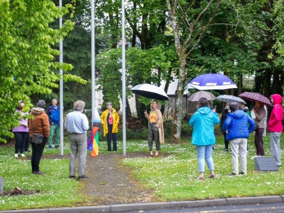 Mayo flag raising 