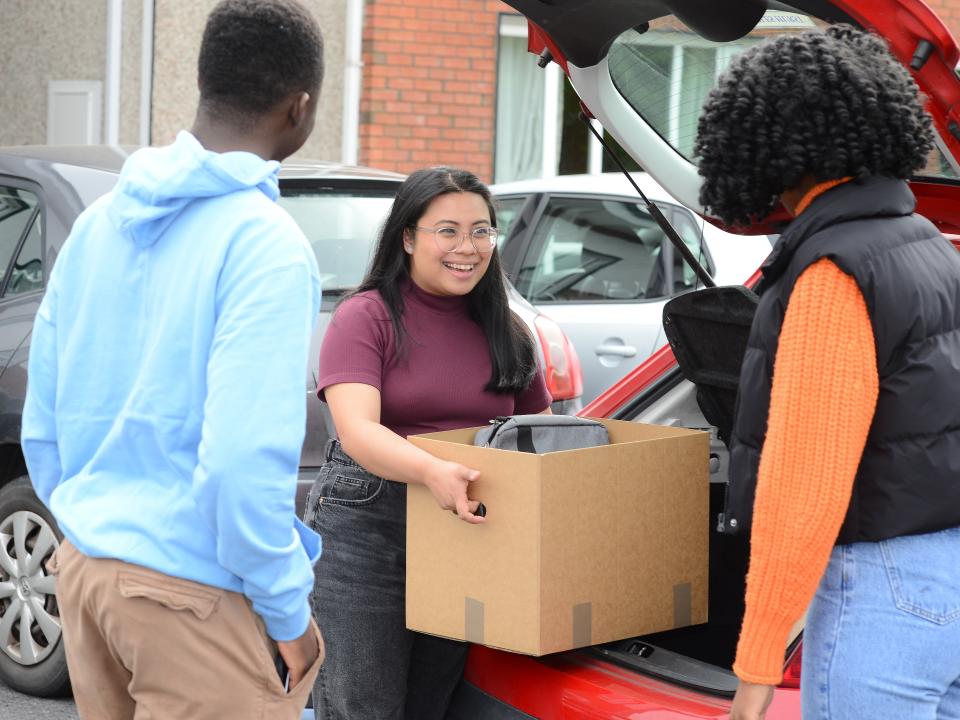 ATU student moving into accommodation