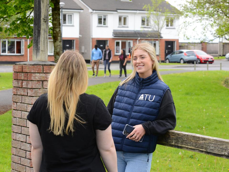 ATU students in student village