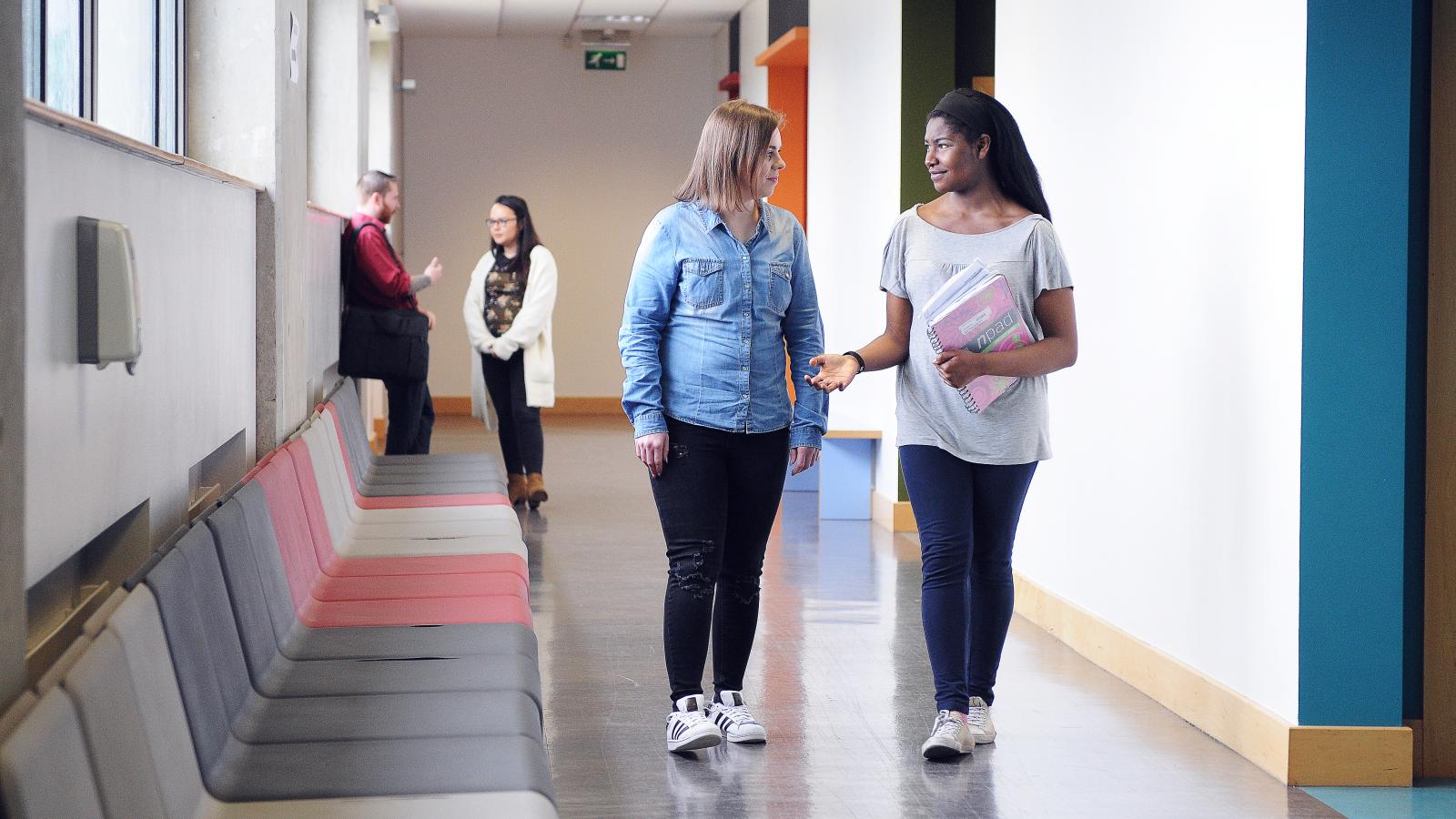 GMIT Galway Students in Corridor