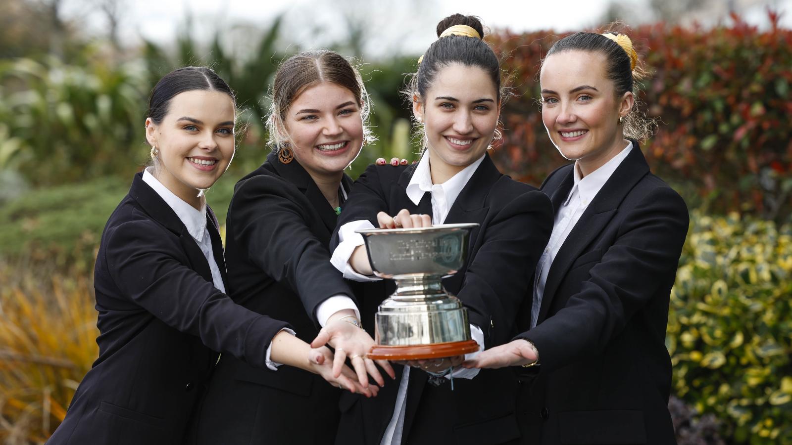 GMIT students Skye Stagno, Navarra, Ennis, Co Clare, Ellen Ryder, Strandhill, Co Sligo, Julia Rodriguez de la Fuente, Toledo, Spain, and Emer Leonard, Milltown, Co Galway. 