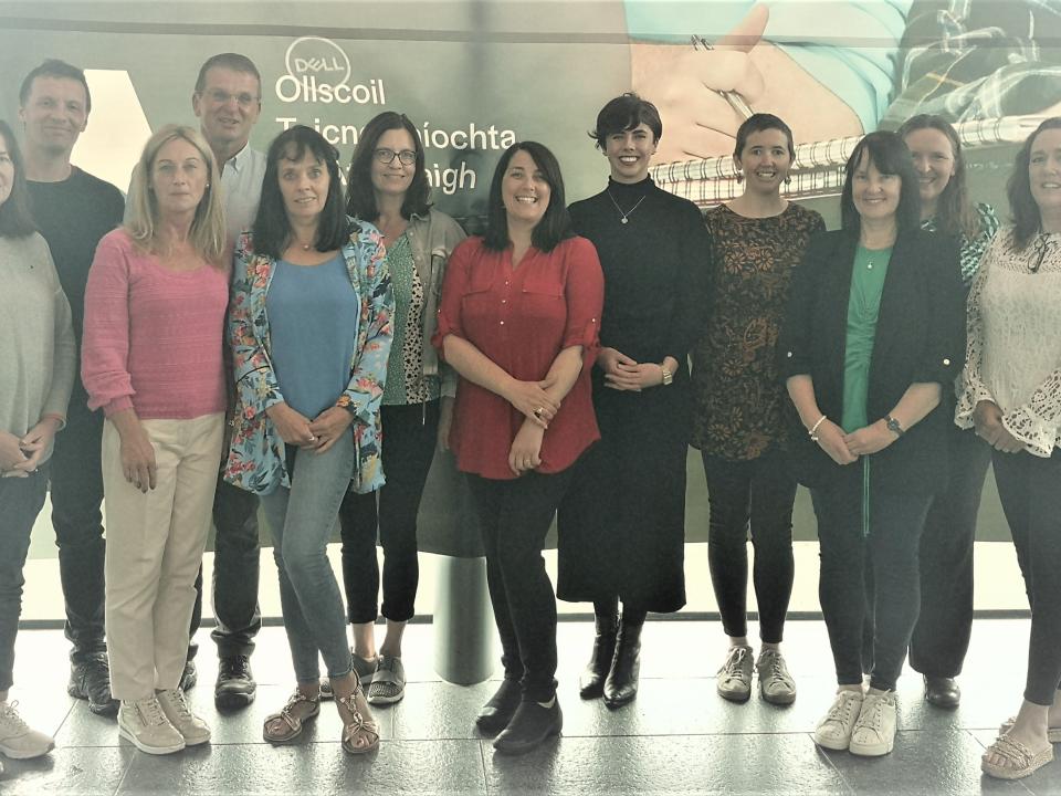 <p>[Photo: ATU staff]<br />
L to R: Miriam Gill, Brian Casey, Colette Coughlan, John Kennedy, Mary Veldon, Bernadette Armstrong, Maura Kelly, Aisling Crowley, Katie O'Dwyer, Siobhán Hannan, Sheila Faherty, Joan O'Keeffe, all ATU Galway City campus staff.</p>
