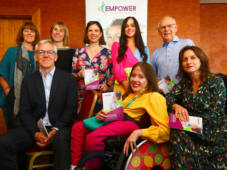 <p>L to R: Back Row: Nadine McCarthy, NMC Coaching, Dublin, Maria Staunton, Manager of the ATU iHub Mayo, Susan HayesCulleton, The Positive Economist, Cork, Ailbhe Keane, Izzy Wheels, Galway, Brian Reynolds, EMPOWER Business Mentor, Mayo<br />
Front Row: Declan Droney, Business Consultant, Galway, Isabel Keane, Izzy Wheels, Galway, Sandra Divilly Nolan, EMPOWER II Programme Manager, ATU iHub, Galway<br />
 </p>
