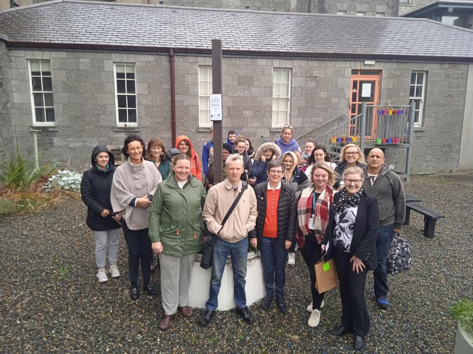 <p> Winner and Guest at Poetry Pillar  <br />
Front row (L to R):  Dr Deirdre Garvey, Head of Department Environmental Humanities and Social Sciences, Dr Sheila Faherty, Winner 2021-22, Dr Séan Lysaght, Poet and Writer, Anne Donnelly, ATU and Poet Laureate of Belmullet, Caomihe Ward, Student Union Vice President ATU Mayo and Dr Sheila McArdle, ATU Mayo with ATU Social Care students.</p>
