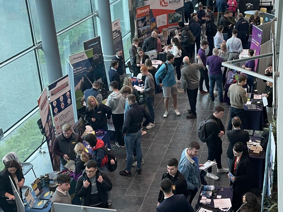 <p>Students and employers attending the recent ATU Careers Fair (Built Environment focus) at the ATU Galway city campus</p>
