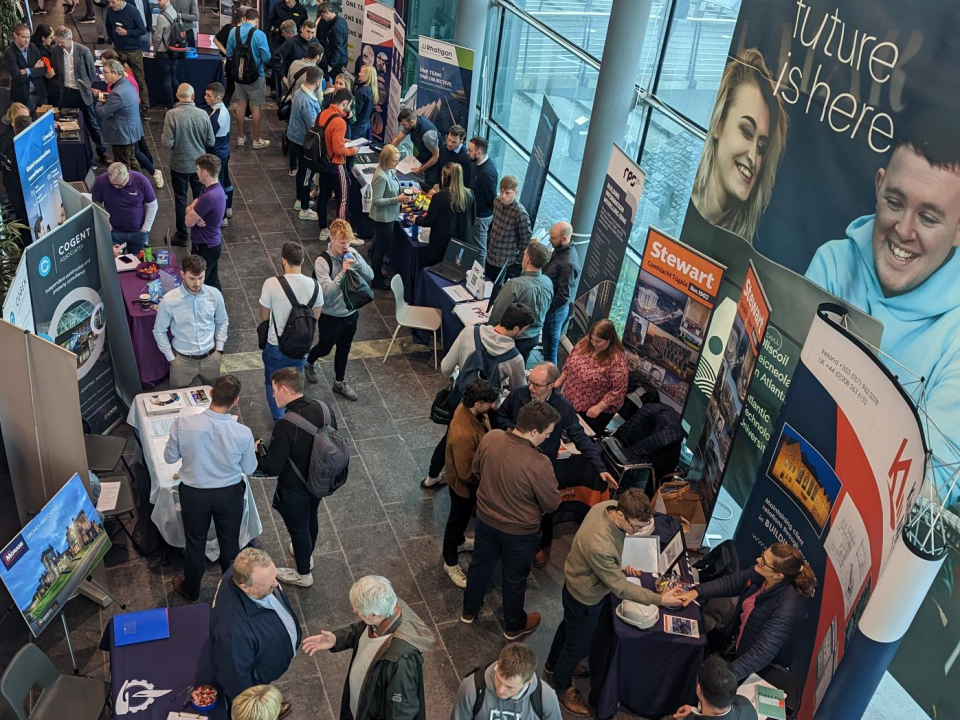 <p>Students and employers attending the recent ATU Careers Fair (Built Environment focus) at the ATU Galway city campus</p>
